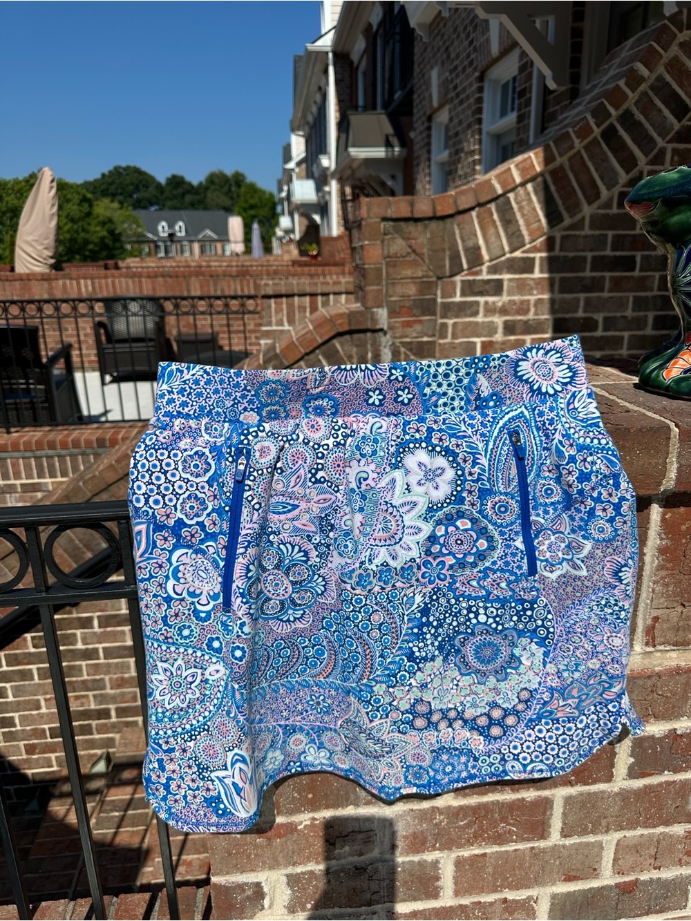 Talbots Blue Paisley Print Womens Skort M